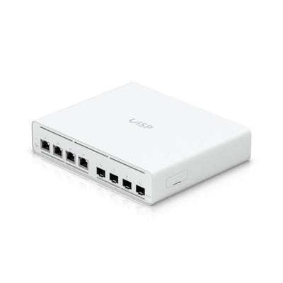 Ubiquiti - UISP-S-Plus-EU - Switch for ISP application with (4) 2.5 GbE RJ45 ports with 27V passive PoE output, (4) 10G SFP+ ports, 60W (27V) total PoE availability*, 20W/port (2-pair) / 40W/port (4-p [UISP-S-Plus-EU]