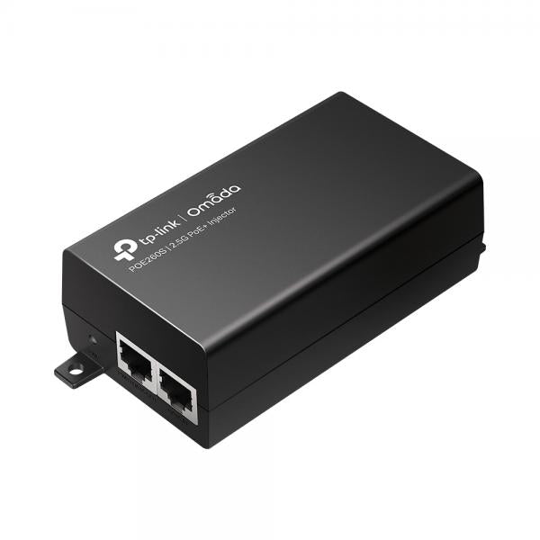 TP-Link - POE260S - 2.5G PoE+ Injector Adapter, 1x 2.5G PoE Port, 1x 2.5G Non-PoE Port, 802.3at/af Compliant [POE260S]