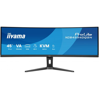 iiyama G-MASTER 45"LCD Curved Bus. UWQHD Monitor PC 114,3 cm (45") 5120 x 1440 Pixel Dual QHD LED Nero [XCB4594DQSN-B1]