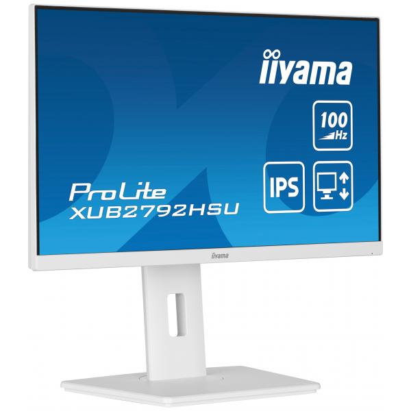 Iiyama ProLite 27 inch - Full HD IPS LED Monitor - 1920x1080 - White - Pivot / HAS [XUB2792HSU-W6]