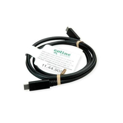 ROLINE GREEN CAVO USB3.2 GEN2, PD 20V5A, WITH EMARK, C - C, M/M, BLACK, 0.5M [11.44.9056]