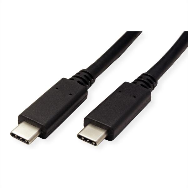 ROLINE GREEN CAVO USB3.2 GEN2, PD 20V5A, WITH EMARK, C - C, M/M, BLACK, 0.5M [11.44.9056]