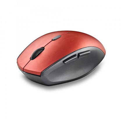 NGS MOUSE ROSSO ERGONOMICO SENZAFILI E BOTTONI SILENZIOSI [BEERED]