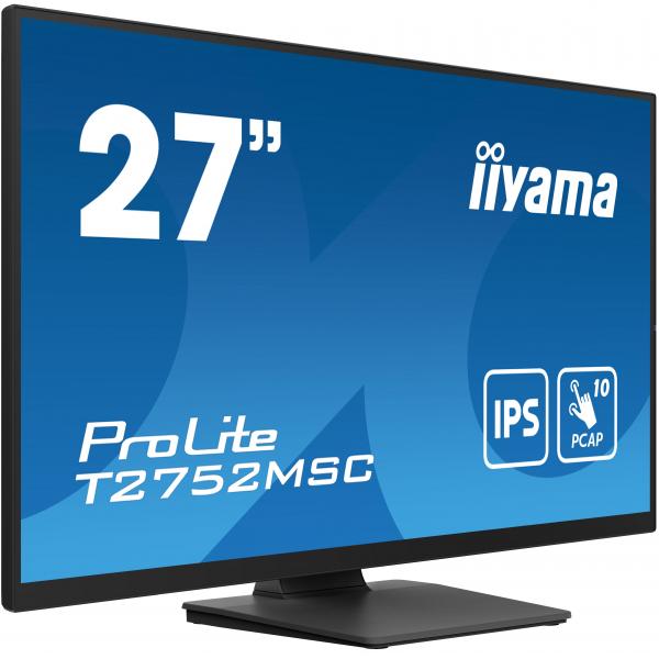 iiyama ProLite T2752MSC-B1 Monitor PC 68,6 cm (27") 1920 x 1080 Pixel Full HD LED Touch screen Nero [T2752MSC-B1]
