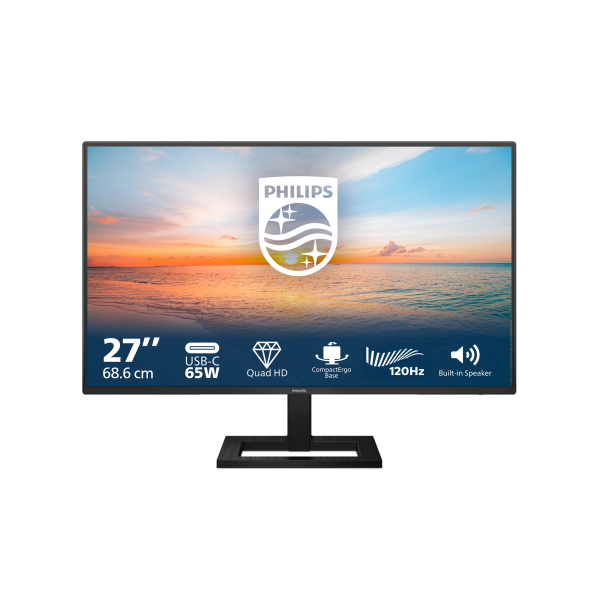 PHILIPS MONITOR 27 LED IPS 16:9 QHD 4MS 350 CDM USB-C ALTEZZA, HDMI MULTIMEDIALE [27E1N1600AE]