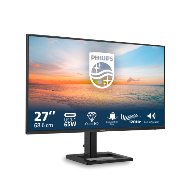 PHILIPS MONITOR 27 LED IPS 16:9 QHD 4MS 350 CDM USB-C ALTEZZA, HDMI MULTIMEDIALE [27E1N1600AE]