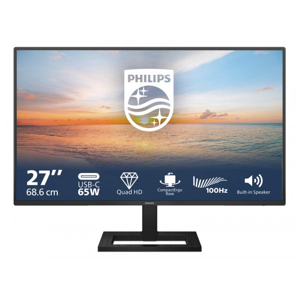 PHILIPS MONITOR 27 LED IPS 16:9 QHD 4MS 350 CDM USB-C ALTEZZA DP/HDMI MULTIMEDIALE [27E1N1600AE]