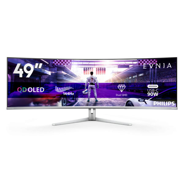 PHILIPS MONITOR CURVO 49 OLED DUAL QHD 32:9 0,03MS, USB-C DOCK, REG ALTEZZA, DP/HDMI, MULTIMEDIALE [49M2C8900L]