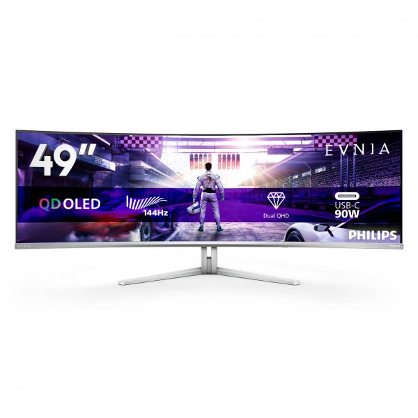 PHILIPS MONITOR CURVO 49 OLED DUAL QHD 32:9 0,03MS, USB-C DOCK, REG ALTEZZA, DP/HDMI, MULTIMEDIALE [49M2C8900L]