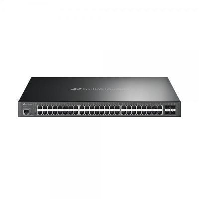 TP-Link - SG3452XP - JetStream 48-Port Gigabit and 4-Port 10GE SFP+ L2+ Managed Switch with 48-Port PoE+, 48x Gigabit PoE+ Ports, 4x 10G SFP+ Slots, RJ45/Micro-USB Console Port, 802.3at/af, 500 W PoE [SG3452XP]