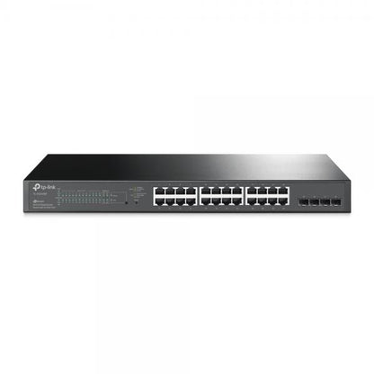 TP-Link - SG2428P - JetStream 28-Port Gigabit Smart Switch with 24-Port PoE+, 24x Gigabit PoE+ Ports, 4x Gigabit SFP Slots, 802.3at/af, 250 W PoE Power, 1U 19-inch Rack-mountable Steel Case, Integrati [SG2428P]