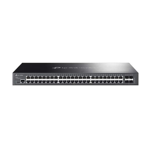 TP-Link - TL-SG3452 - JetStream 48-port Pure-Gigabit L2 Managed Switch, 48 10/100/1000Mbps RJ45 ports including 4 Gigabit SFP slots, Static Routing, Port/Tag/Voice/Protocol-Based VLAN, Q-in-Q(Double V [SG3452]