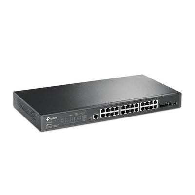 TP-Link - SG3428 - JetStream 24-Port Gigabit L2+ Managed Switch with 4 SFP Slots, 24x Gigabit RJ45 Ports, 4x Gigabit SFP Slots, RJ45/Micro-USB Console Port, 1U 19-inch Rack-mountable Steel Case, Integ [SG3428]