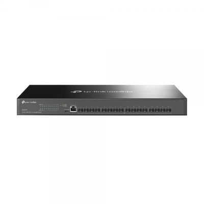 TP-Link - SX3016F - JetStream 16-Port 10GE SFP+ L2+ Managed Switch, 16x 10G SFP+ Slots, RJ45/Micro-USB Console Port, 1U 19-inch Rack-mountable Steel Case, Integration with Omada SDN Controller, Static [SX3016F]