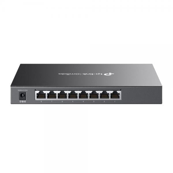 TP-Link - SG2008P - JetStream 8-Port Gigabit Smart Switch with 4-Port PoE+, 4x Gigabit PoE+ Ports, 802.3at/af, 62 W PoE Power, Desktop Steel Case, Integration with Omada SDN Controller, 802.1Q VLAN, S [SG2008P]