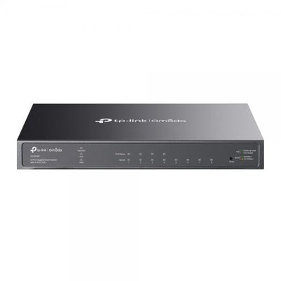 TP-Link - SG2008P - JetStream 8-Port Gigabit Smart Switch with 4-Port PoE+, 4x Gigabit PoE+ Ports, 802.3at/af, 62 W PoE Power, Desktop Steel Case, Integration with Omada SDN Controller, 802.1Q VLAN, S [SG2008P]