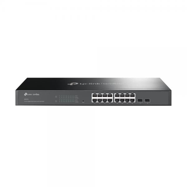 TP-Link - SG2218 - JetStream 16-Port Gigabit Smart Switch with 2 Gigabit SFP Slots, 16x Gigabit RJ45 Ports, 2x Gigabit SFP Slots, 1U 19-inch Rack-mountable Steel Case, Integration with Omada SDN Contr [SG2218]