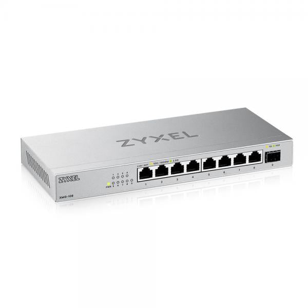ZYXEL SWITCH XMG-108 UNMANAGED, 8 PORTE 2.5GBE 1 PORTA 10GBE SFP+, DESKTOP [XMG-108-ZZ0101F]