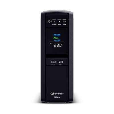 CYBER POWER UPS PURE SINEWAVE CP1600EPFCLCD LCD 1600VA/1000W AVR USB 6xSCH [CP1600EPFCLCD]