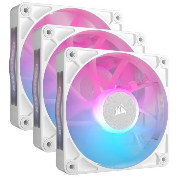CORSAIR STARTER KIT TRE VENTOLE PWM DA 120 MM ICUE LINK RX120 RGB, BIANCO [CO-9051022-WW]