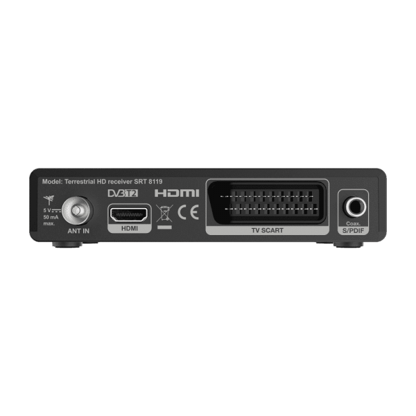 STRONG DECODER DISPLAY USB SCART HDMI DOLBY AUDIO HEVC ADVANCE EPG PARENTAL CONTROL [SRT8119]