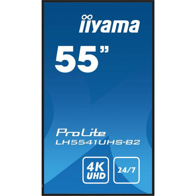 iiyama LH5541UHS-B2 visualizzatore di messaggi Design chiosco 138,7 cm (54.6") LCD 500 cd/m 4K Ultra HD Nero Processore integrato 24/7 [LH5541UHS-B2]