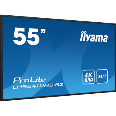 iiyama LH5541UHS-B2 visualizzatore di messaggi Design chiosco 138,7 cm (54.6") LCD 500 cd/m 4K Ultra HD Nero Processore integrato 24/7 [LH5541UHS-B2]