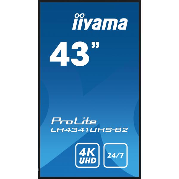 iiyama LH4341UHS-B2 visualizzatore di messaggi 108 cm (42.5") LCD 500 cd/m 4K Ultra HD Processore integrato Android 8.0 18/7 [LH4341UHS-B2]