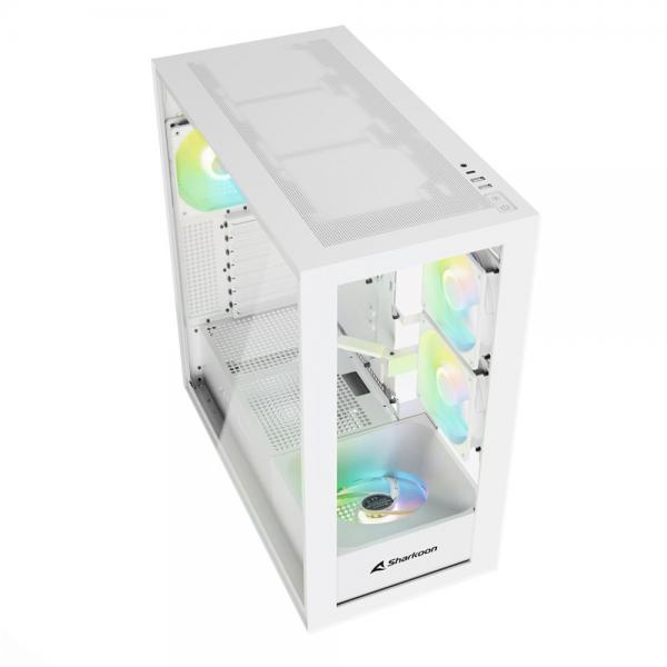 SHARKOON CASE REBEL C60 RGB WHITE RGB [REBEL C60 W RGB]