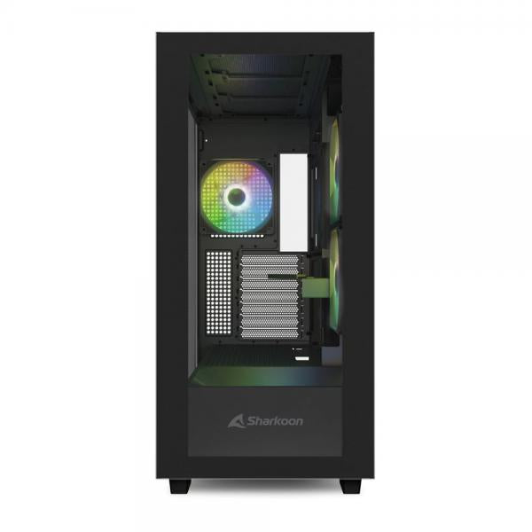 SHARKOON CASE REBEL C60 RGB BLACK ATX 2x U3, 1x Type-C,TRRS, 2x Tempered Glass, 4x 120 ARGB PWM, ARG [REBEL C60 RGB B]