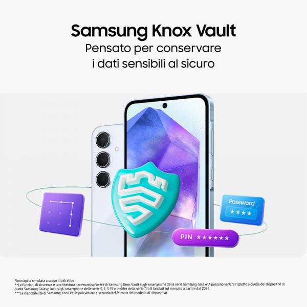 Samsung Galaxy A55 5G Display FHD+ Super AMOLED 6.6, Android 14, 8GB RAM, 256GB, Dual SIM, Batteria 5.000 mAh, Awesome Iceblue [SM-A556BLBCEUE] - ITPartners
