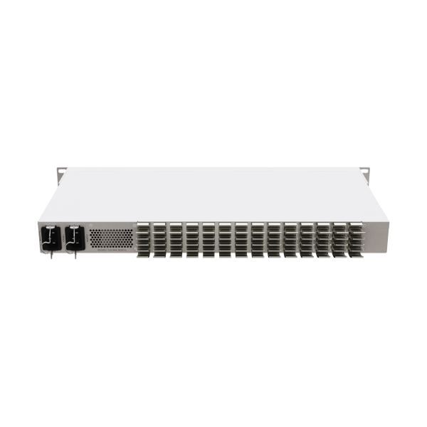 MikroTik, CloudRouterSwitch 326-4C+20G+2Q+RM with QCA9531 650MHz CPU, 128 MB RAM, 98DX8332 switch chip, 20 x 2.5G Eth ports, 4 x combo ports (10G RJ45 or SFP+), 2 x 40G QSFP+ cages, 1 x 100Mbit Eth p [CRS326-4C+20G+2Q+RM]