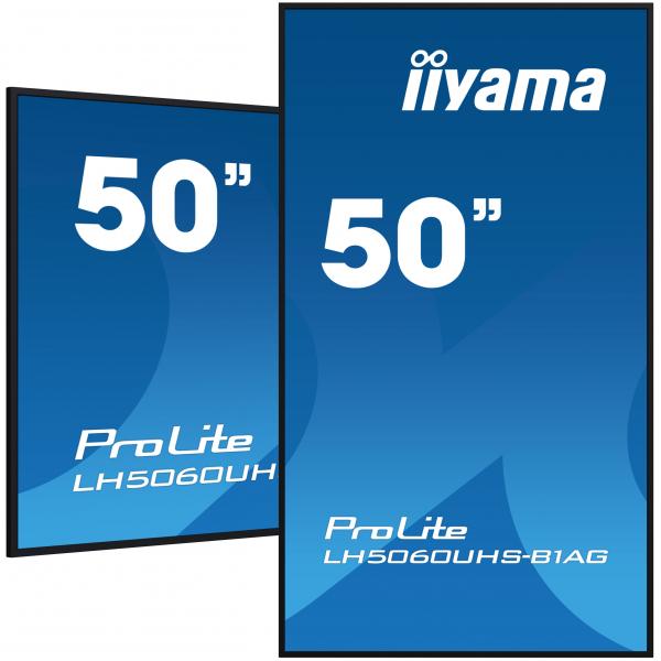 iiyama LH5060UHS-B1AG visualizzatore di messaggi Pannello A digitale 125,7 cm (49.5") LED Wi-Fi 500 cd/m 4K Ultra HD Nero Processore integrato Android 11 24/7 [LH5060UHS-B1AG]