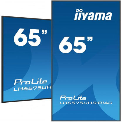 iiyama ProLite Pannello piatto per segnaletica digitale 163,8 cm (64.5") LCD Wi-Fi 500 cd/m 4K Ultra HD Nero Processore integrato Android 11 24/7 [LH6575UHS-B1AG]