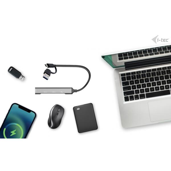 I-TEC USB-C/USB-A,HUB 1x USB 3.0 + 3x USB 2.0,METAL [CAHUBMETALMINI4]