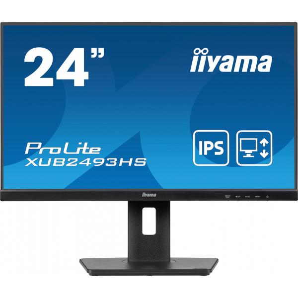 Iiyama ProLite 24 inch - Full HD IPS LED Monitor - 1920x1080 - Pivot / HAS [XUB2493HS-B6]