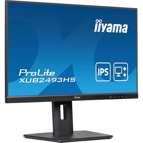 Iiyama ProLite 24 inch - Full HD IPS LED Monitor - 1920x1080 - Pivot / HAS [XUB2493HS-B6]