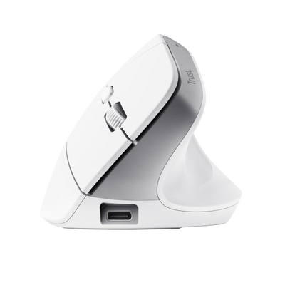 TRUST MOUSE BAYO ERGONOMICO WIRELESS, BIANCO [25399]