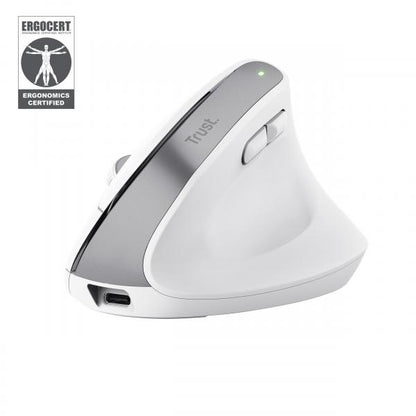 TRUST MOUSE BAYO ERGONOMICO WIRELESS, BIANCO [25399]
