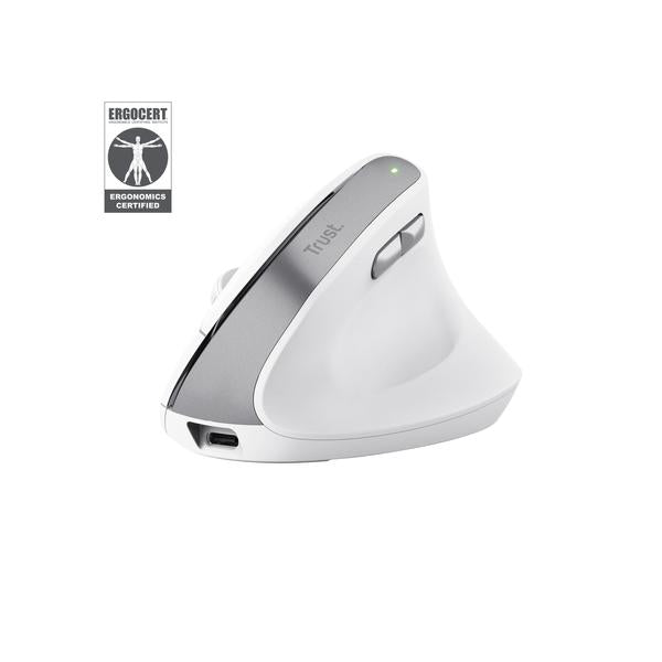 TRUST MOUSE BAYO II ERGONOMICO WIRELESS, BIANCO [25398]