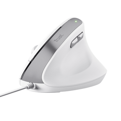 TRUST MOUSE ERGONOMICO BAYO II, BIANCO [25397]