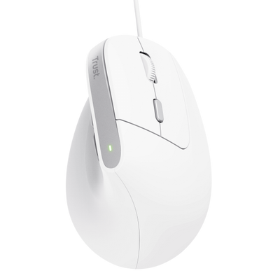 TRUST MOUSE ERGONOMICO BAYO II, BIANCO [25397]