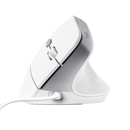 TRUST MOUSE ERGONOMICO BAYO II, BIANCO [25397]