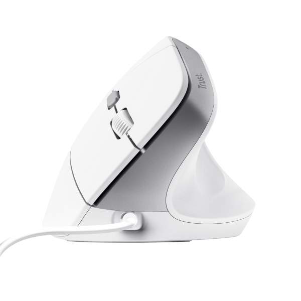 TRUST MOUSE ERGONOMICO BAYO II, BIANCO [25397]