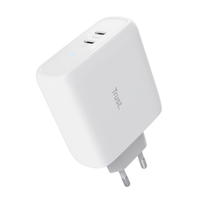 TRUST CARICATORE MAXO 65W 2P USB-C, BIANCO [25381]