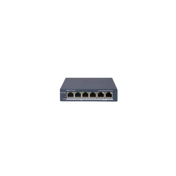 HIKVISION SWITCH L2, SMART MANAGED, 4 GIGABIT RJ45 POE PORTS, 2 GIGABIT RJ45 PORT, 802.3AF/AT, POE P [DS-3E1506P-EI]