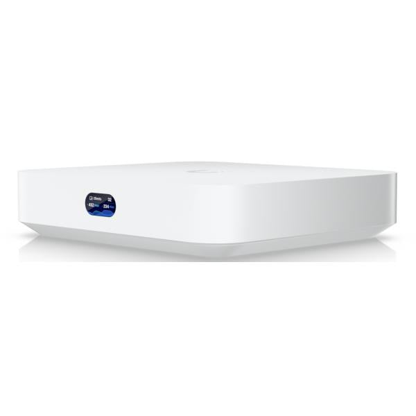 Ubiquiti - UCG-ULTRA - UniFi compact multi-WAN UniFi Cloud Gateway with Quad-core ARM Cortex-A53 at 1.5 GHz, 3 GB DDR4, LAN x4 Gbe RJ45 ports, WAN x1 1/25 GbE RJ45 port, Manages 30+ UniFi Network de [UCG-Ultra-EU]