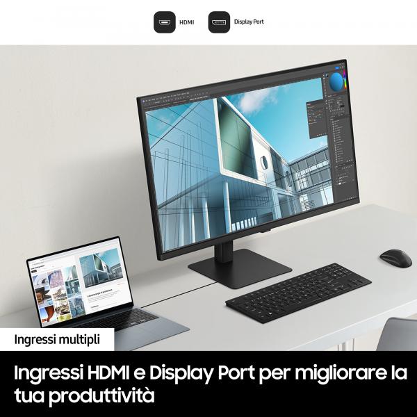 SAMSUNG MONITOR 27 LED IPS 16:9 4K UHD 5MS 350 CDM, DP/HDMI, VIEWFINITY S7 S27D700 [LS27D700EAUXEN]