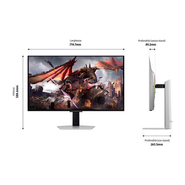 Samsung Monitor Gaming Odyssey OLED G8 da 32'' UHD Flat [LS32DG800SUXEN]
