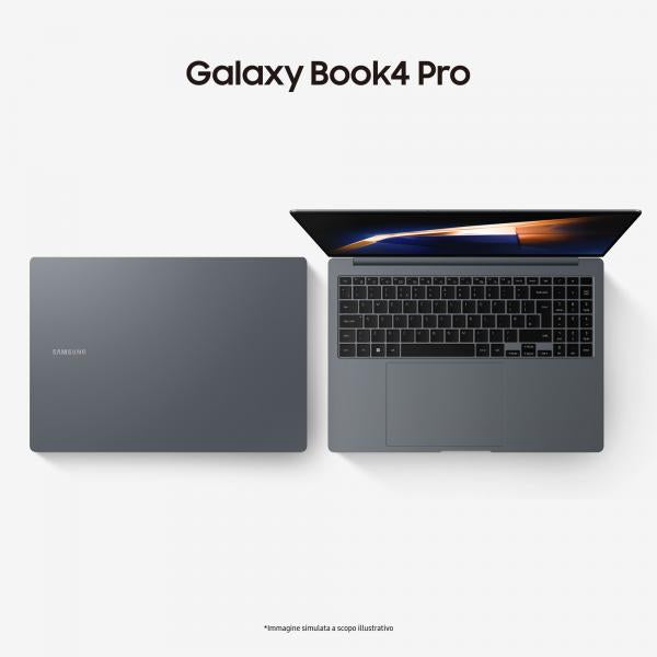 Samsung Galaxy Book4 Pro Intel Core Ultra 7 155H Computer portatile 40,6 cm (16") Touch screen WQXGA+ 16 GB LPDDR5x-SDRAM 1 TB SSD Wi-Fi 6E (802.11ax) Windows 11 Pro Grigio [NP962XGK-KG1IT]